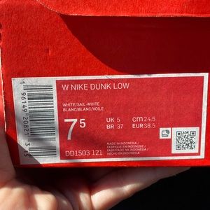 Women’s Nike White Sail Dunk